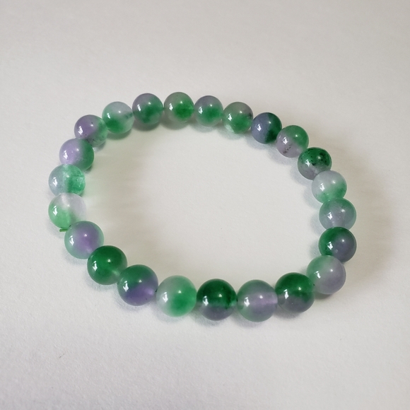 Watermelon Tourmaline Strand Bracelet Gemstone Jewelry Women Fashion Stretch - Picture 2 of 5